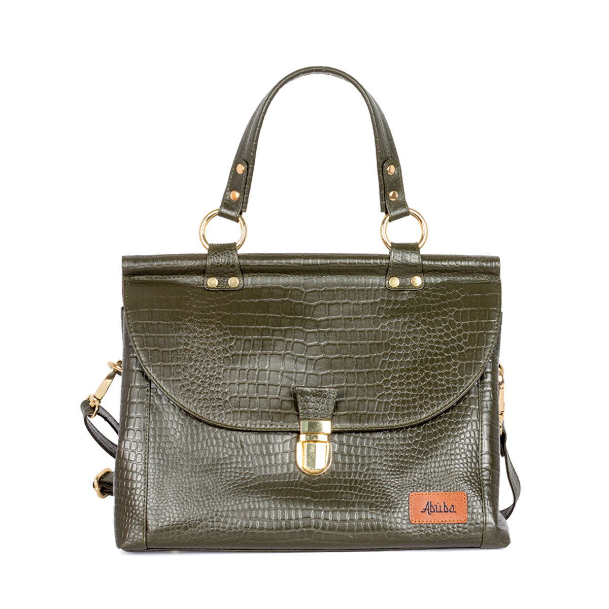 Womens Leather Bag - Olive Color