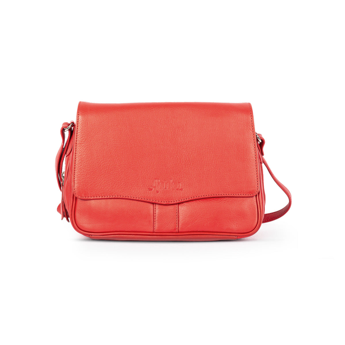 Red Color leather shoulder bag