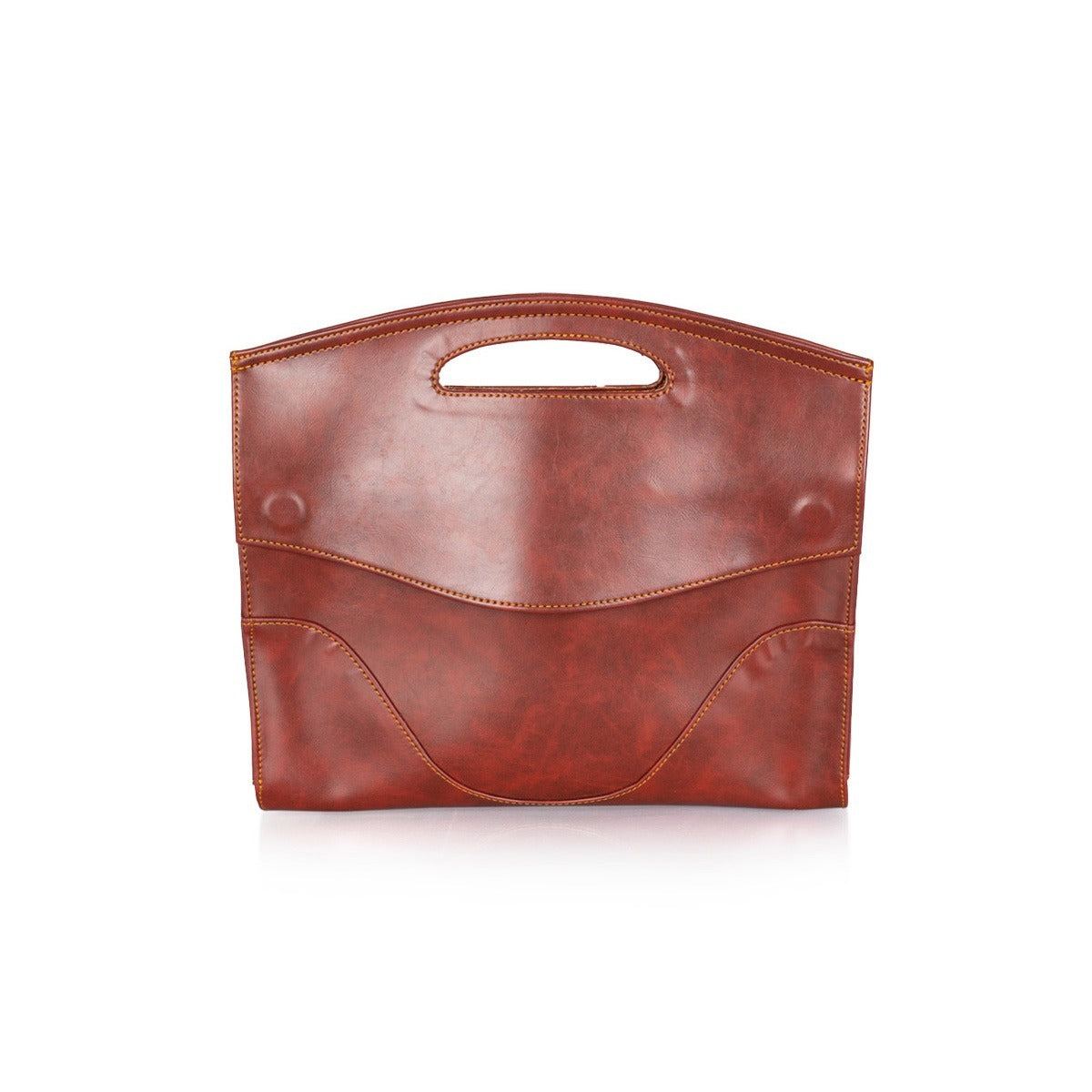 Brown PU Leather Tablet Bag