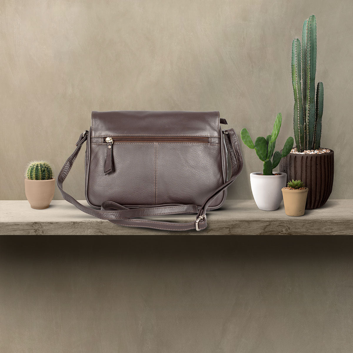 Brown Leather Shoulder Bag