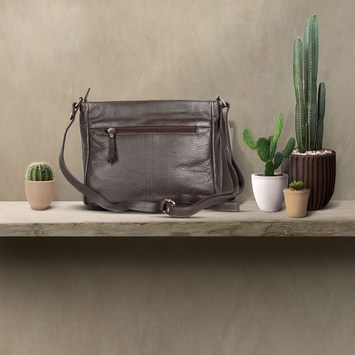 Brown Leather Shoulder Bag