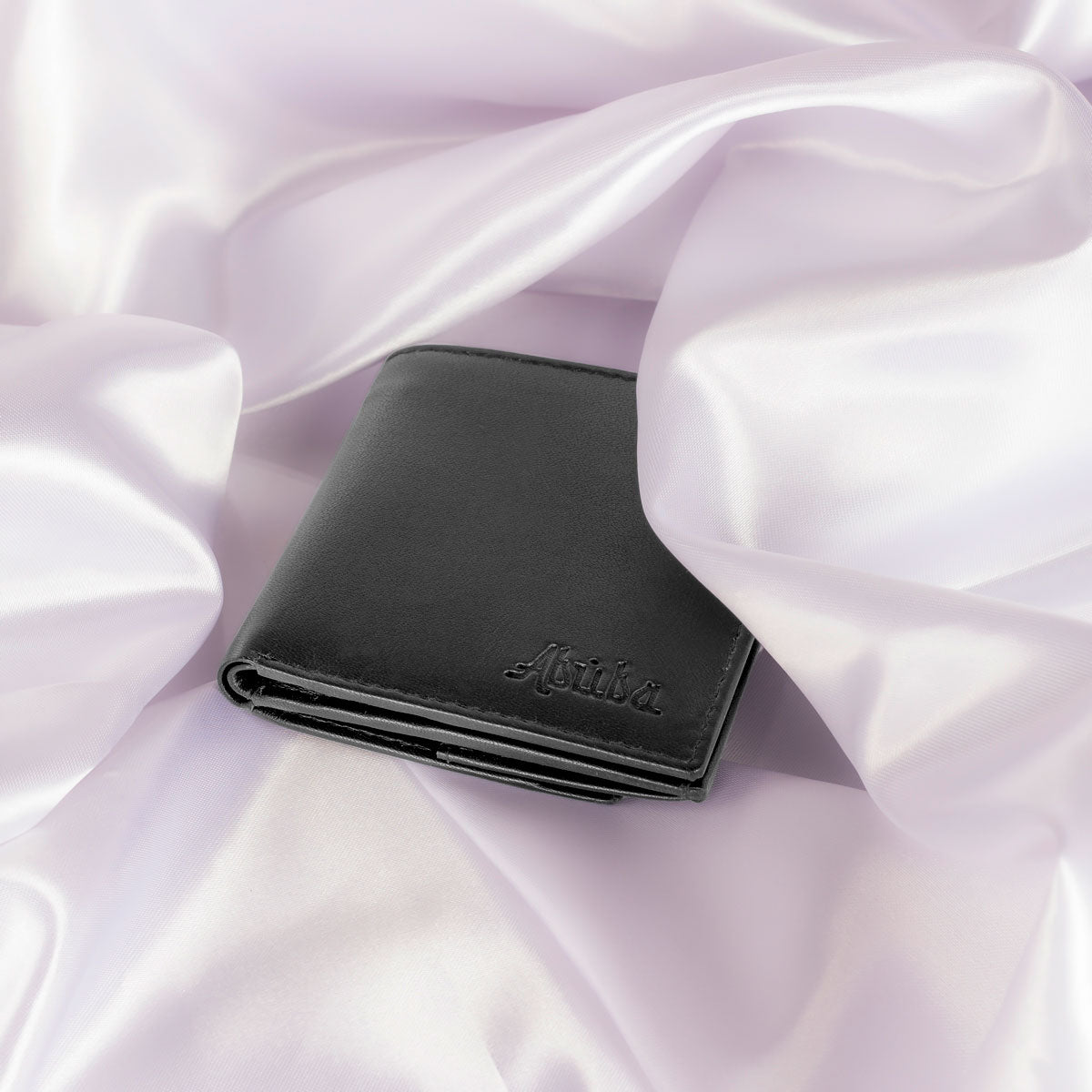 Unisex Black Leather Wallet