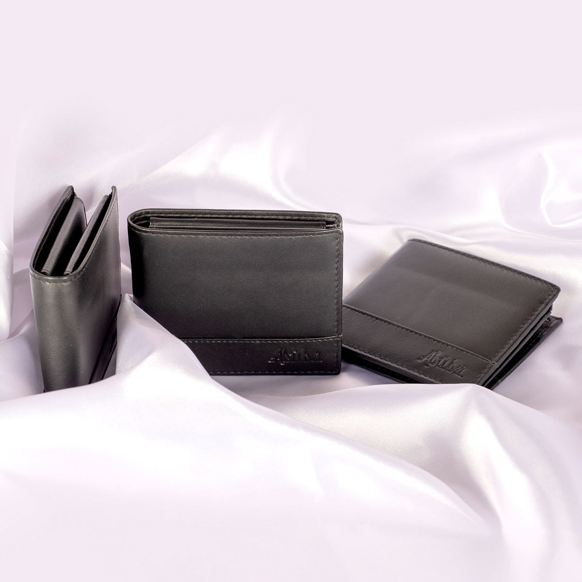 Black Leather Wallet for Men