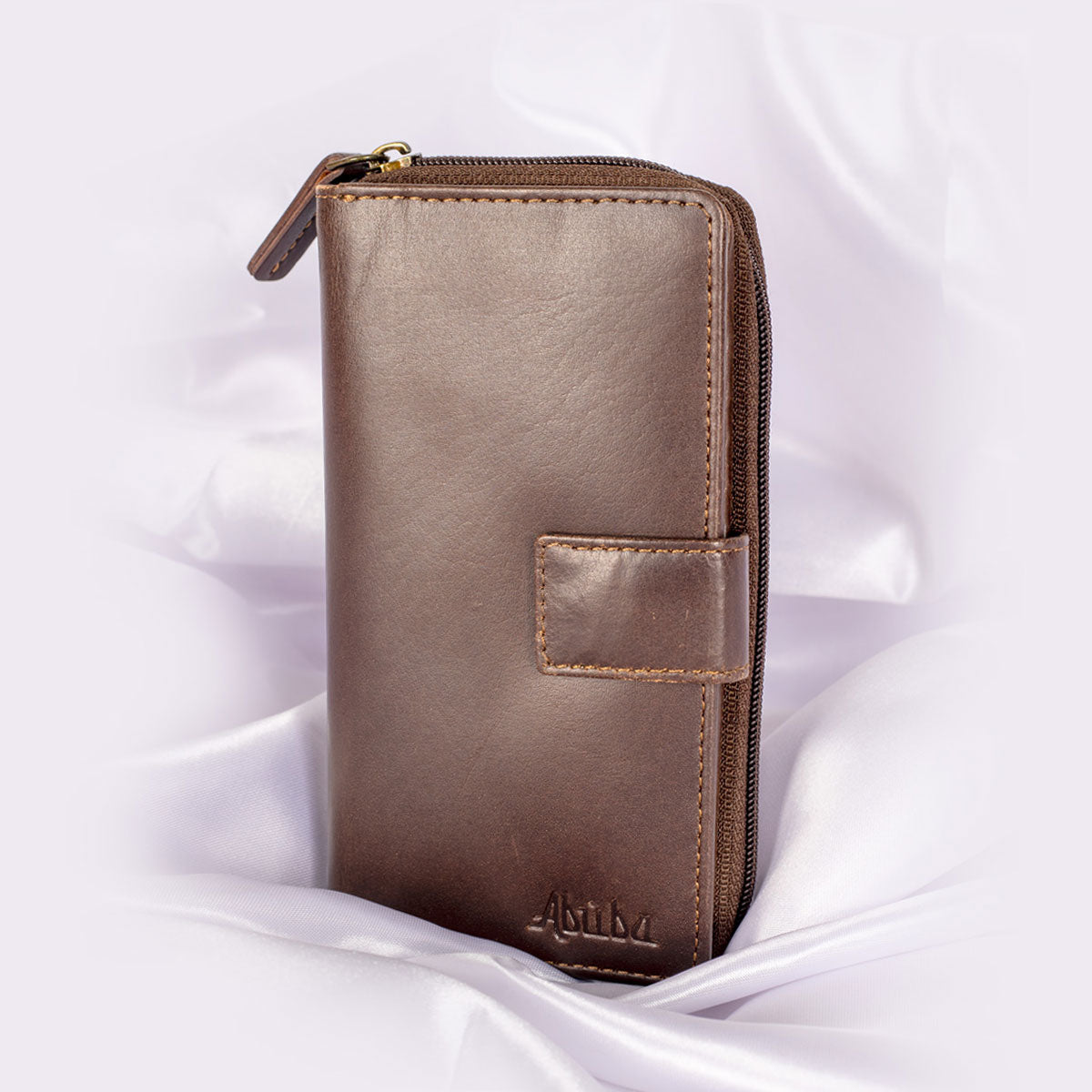 Ladies Leather Wallet Brown Color