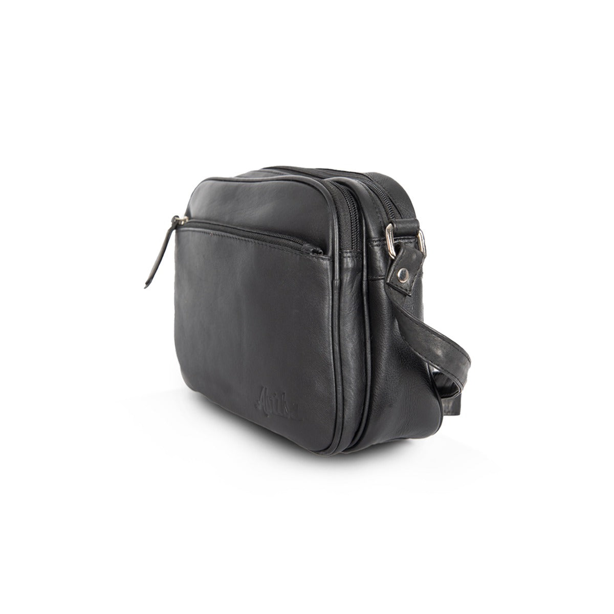 Black Leather Shoulder bag For Ladies