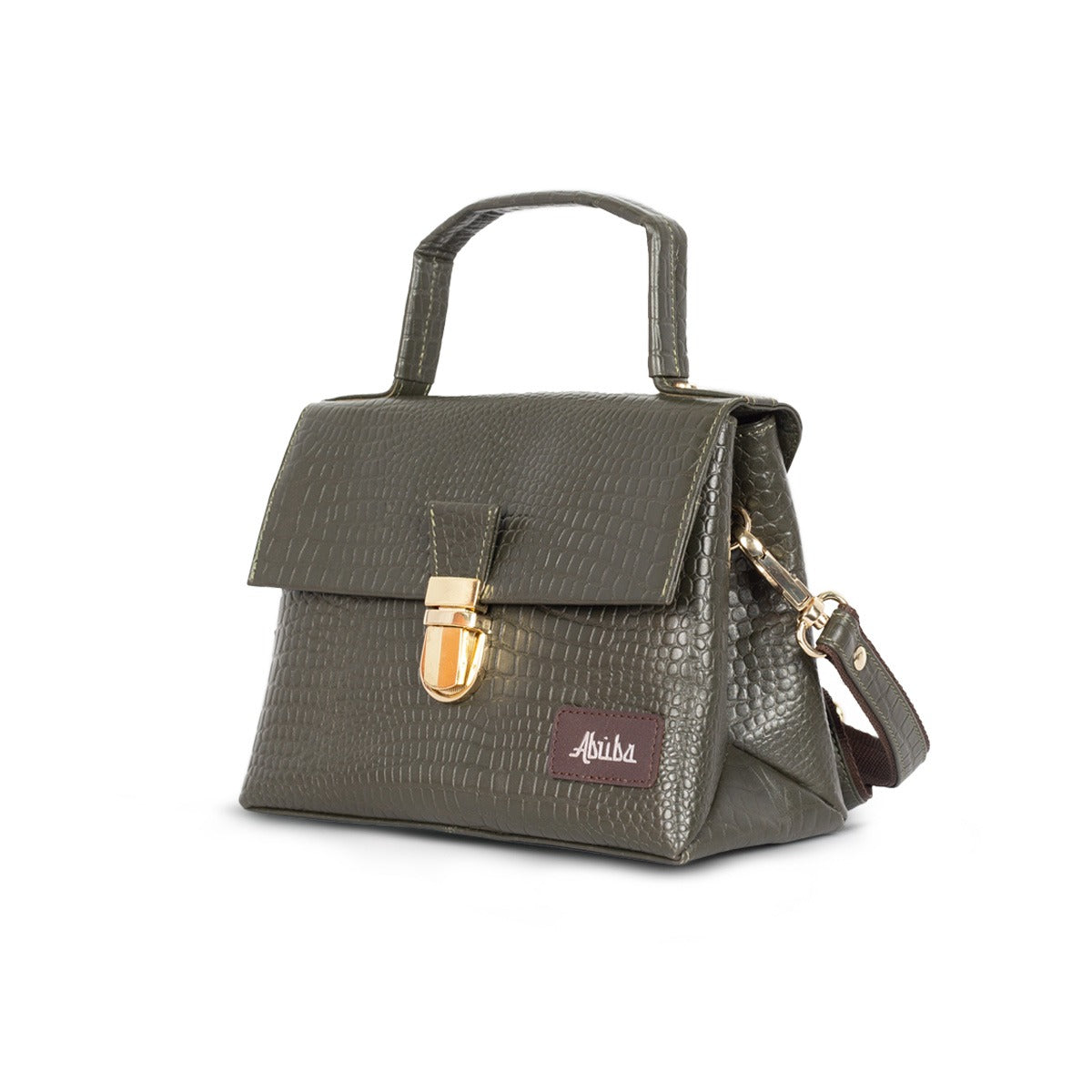 Leather Bag For Women - Olive Colour