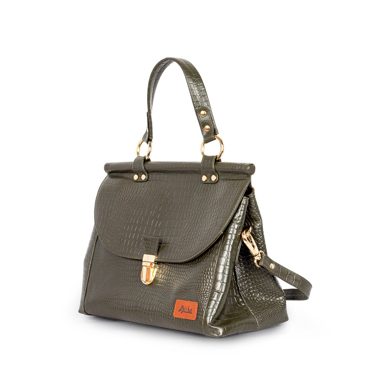 Womens Leather Bag - Olive Color