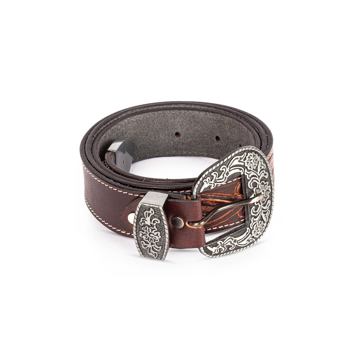 Brown leather belt for Men