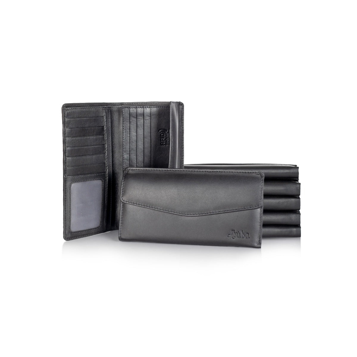 Leather Black Wallet For Ladies