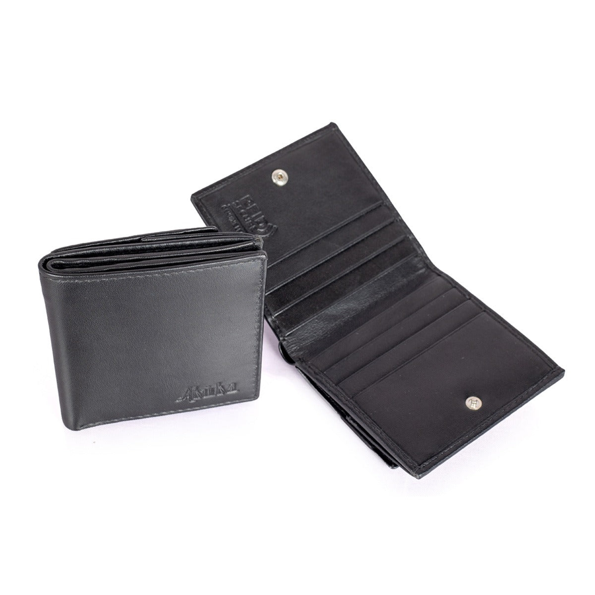 Unisex Black Leather Wallet