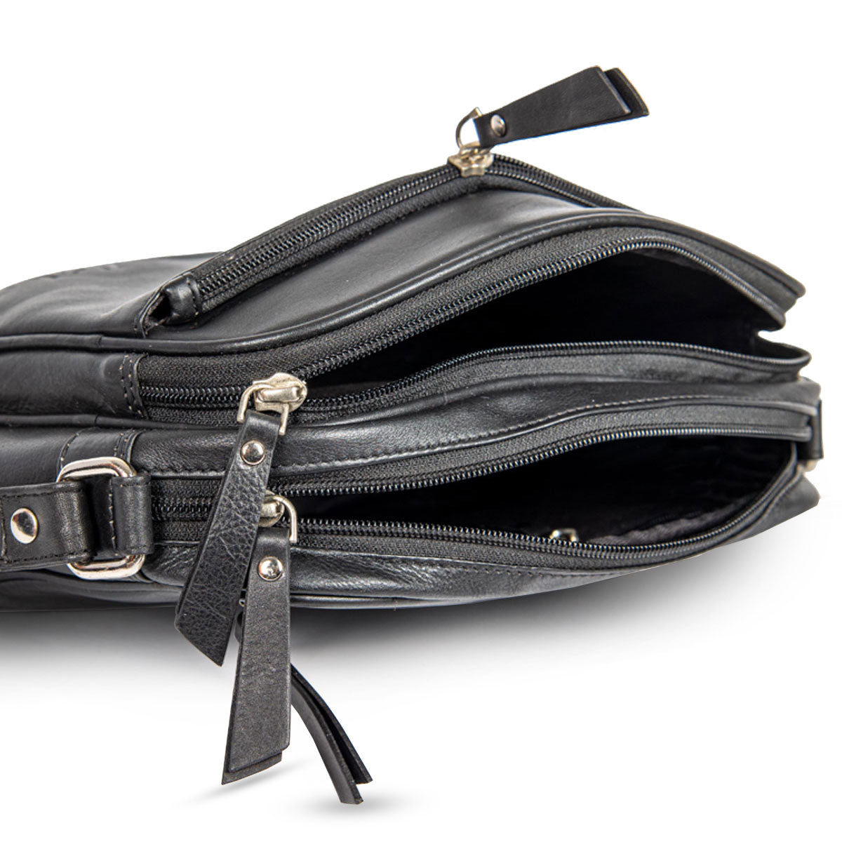 Black Leather Shoulder bag For Ladies