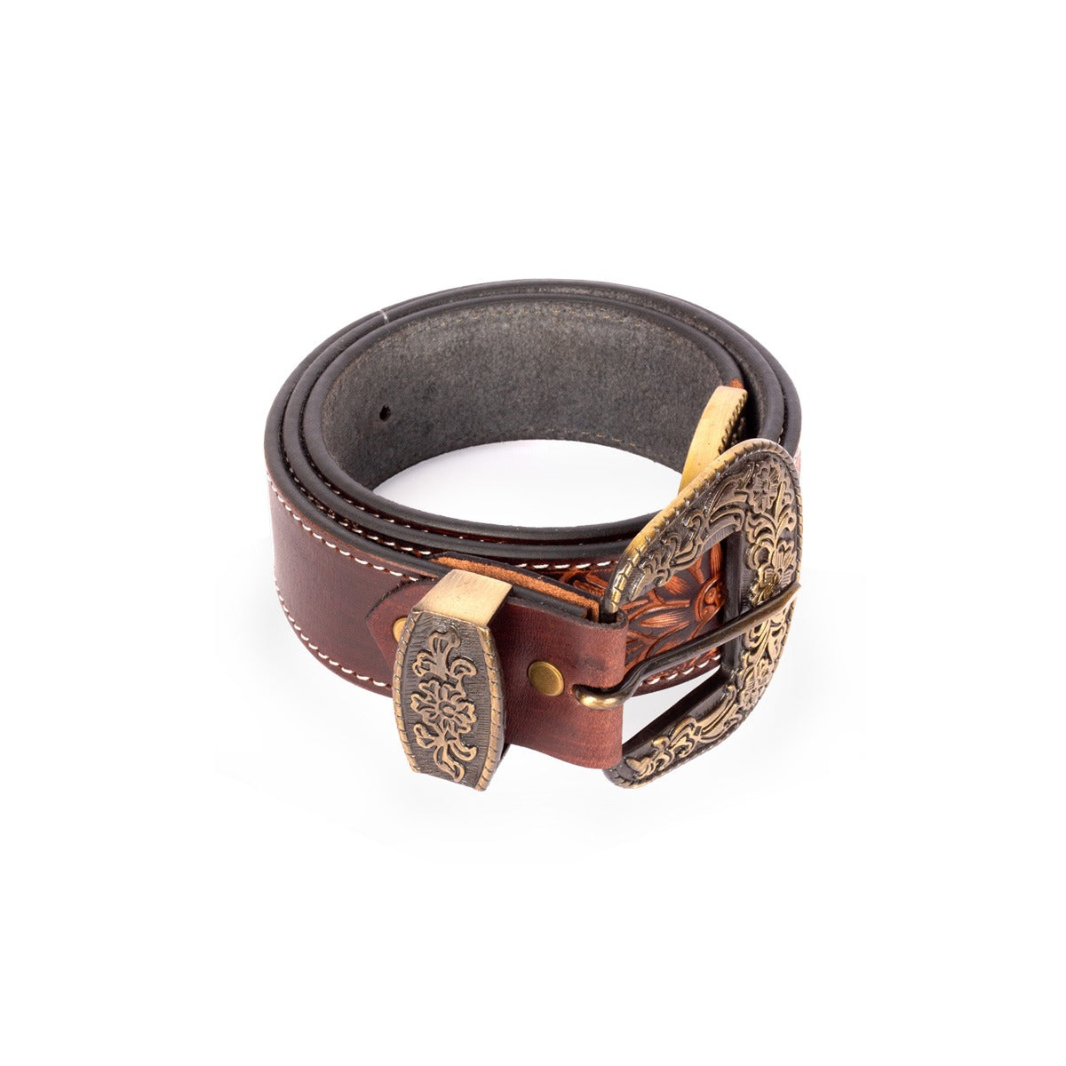 Elegant Brown Leather Belt For Men