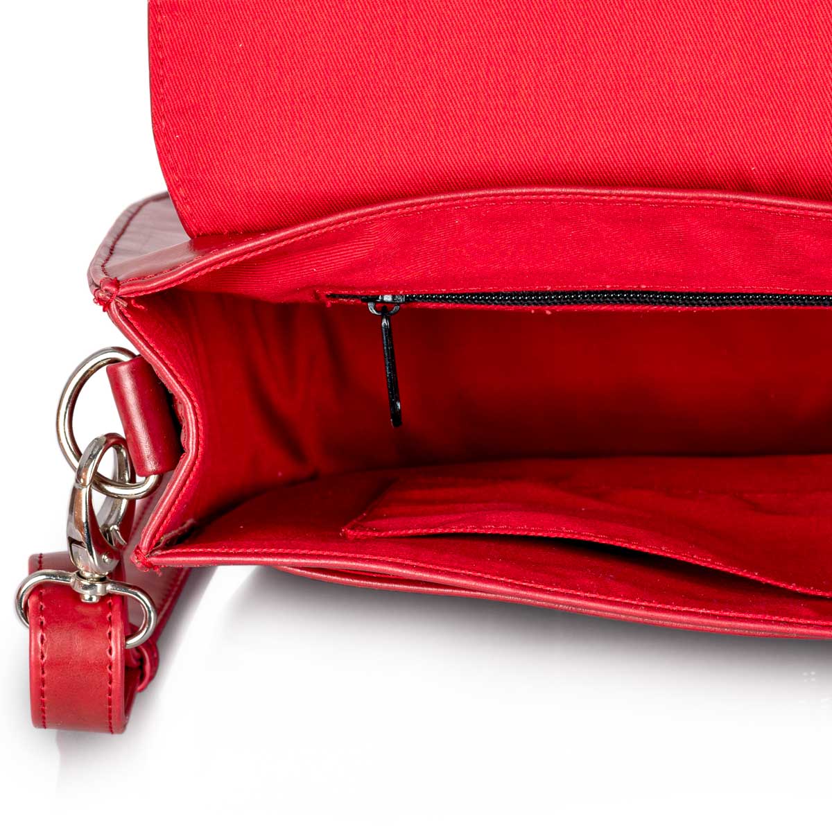 Women's Red PU Leather Handbag