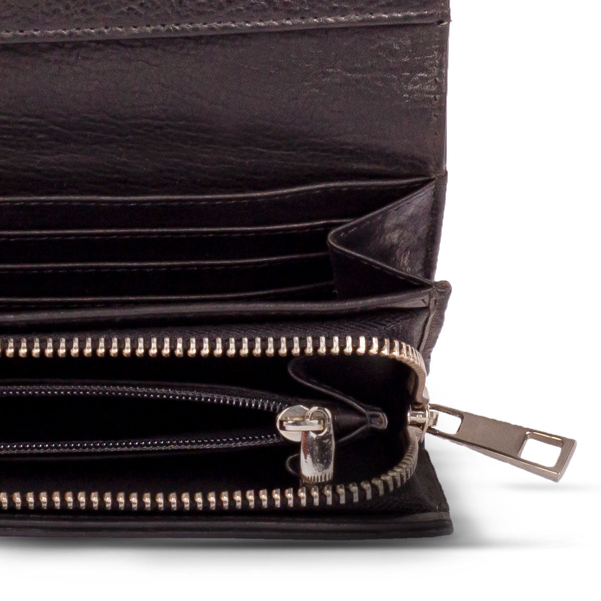 Classic women's leather wallet - Black