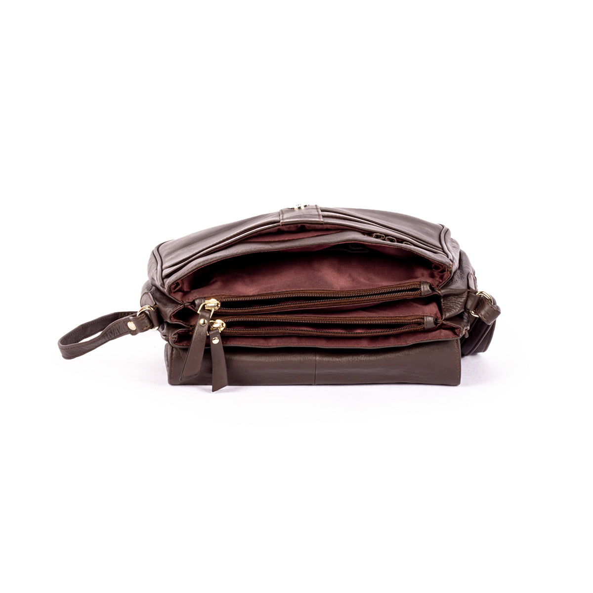 Leather shoulder bag